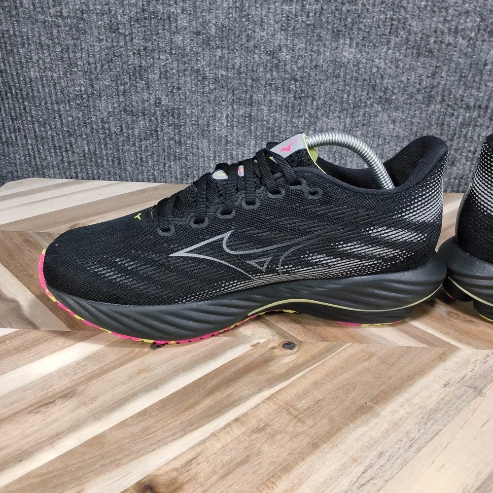 Mizuno Wave Rider 28 Men's Running Shoes Size 9 Black Pink J1GC246301 Sneakers